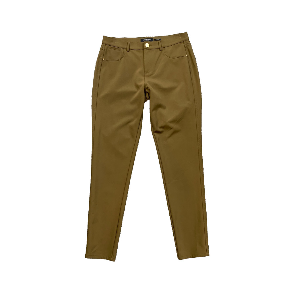 Lafayette 148 Pants Womens 6 Dirt Brown Mercer Pockets Stretch Slim Skinny Ankle
